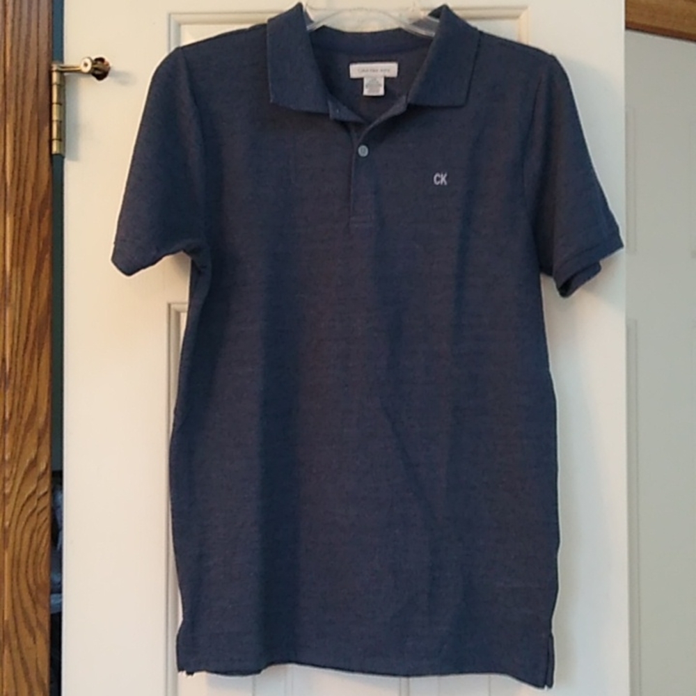 Calvin Klein Jeans boy's blue polo